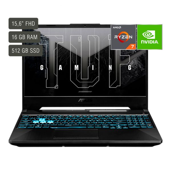 Imagen de Notebook Gamer Asus Tuf 15,6'' Ryzen 7 16gb 512gb Rtx3050