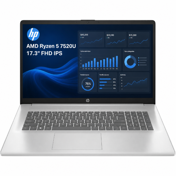 Imagen de Notebook HP 17 Ryzen 5 7520U 8GB 512GB