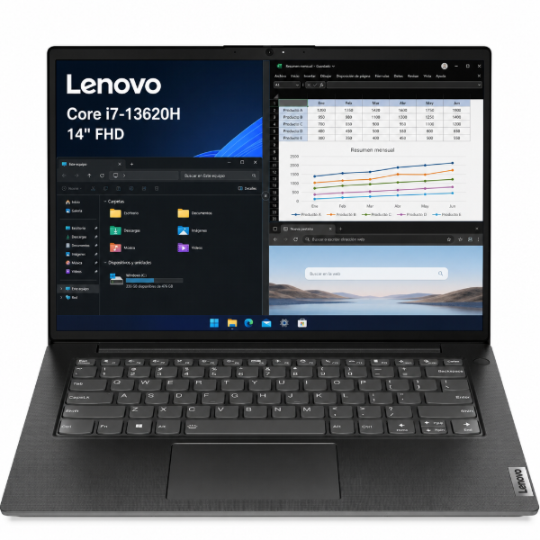 Imagen de Notebook Lenovo V14 G4 Core i7-13620H 16GB 512GB SSD